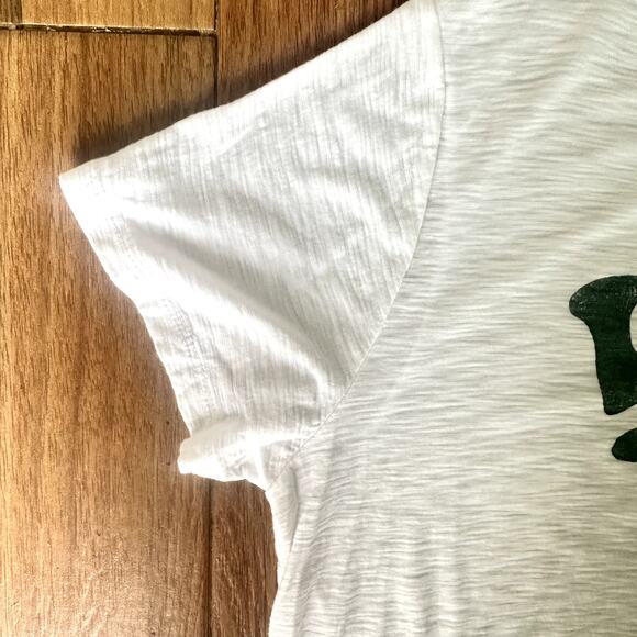 MCLA Love Your Earth Modal Cotton Tee, Green on White, Size Large - Picture 3 of 6